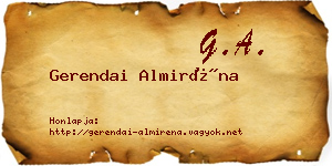Gerendai Almiréna névjegykártya